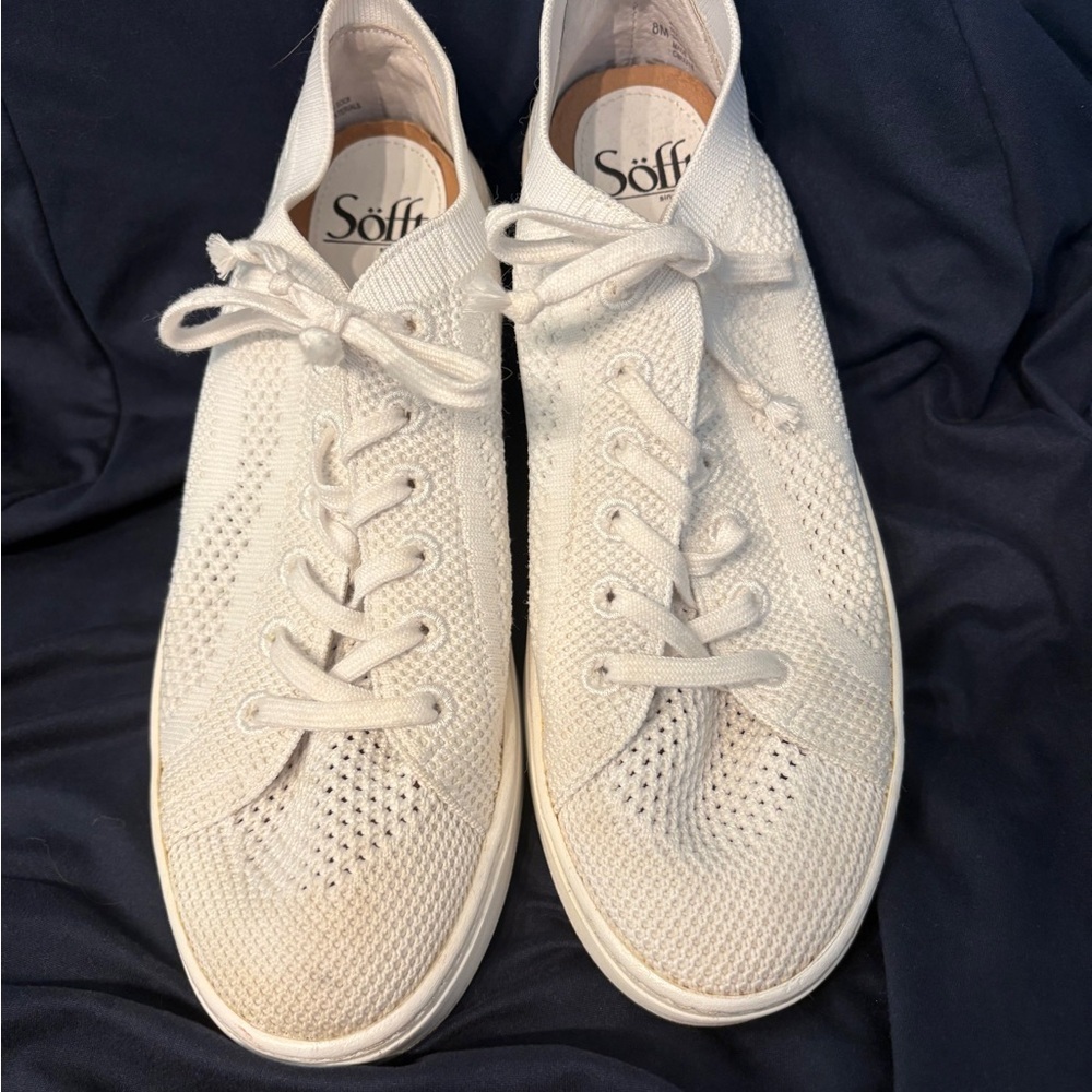 Söfft White Knit Athletic Sneakers